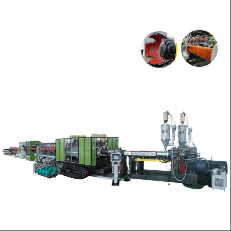 HDPE / PP / PVC קו אופקי סוג צינור גלי כפול